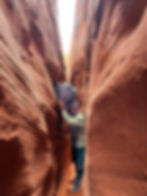 Narrow canyons are hard on packs