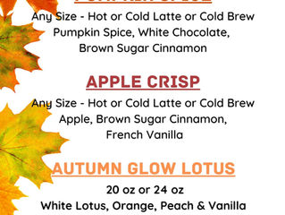 Fall Featured Drinks
