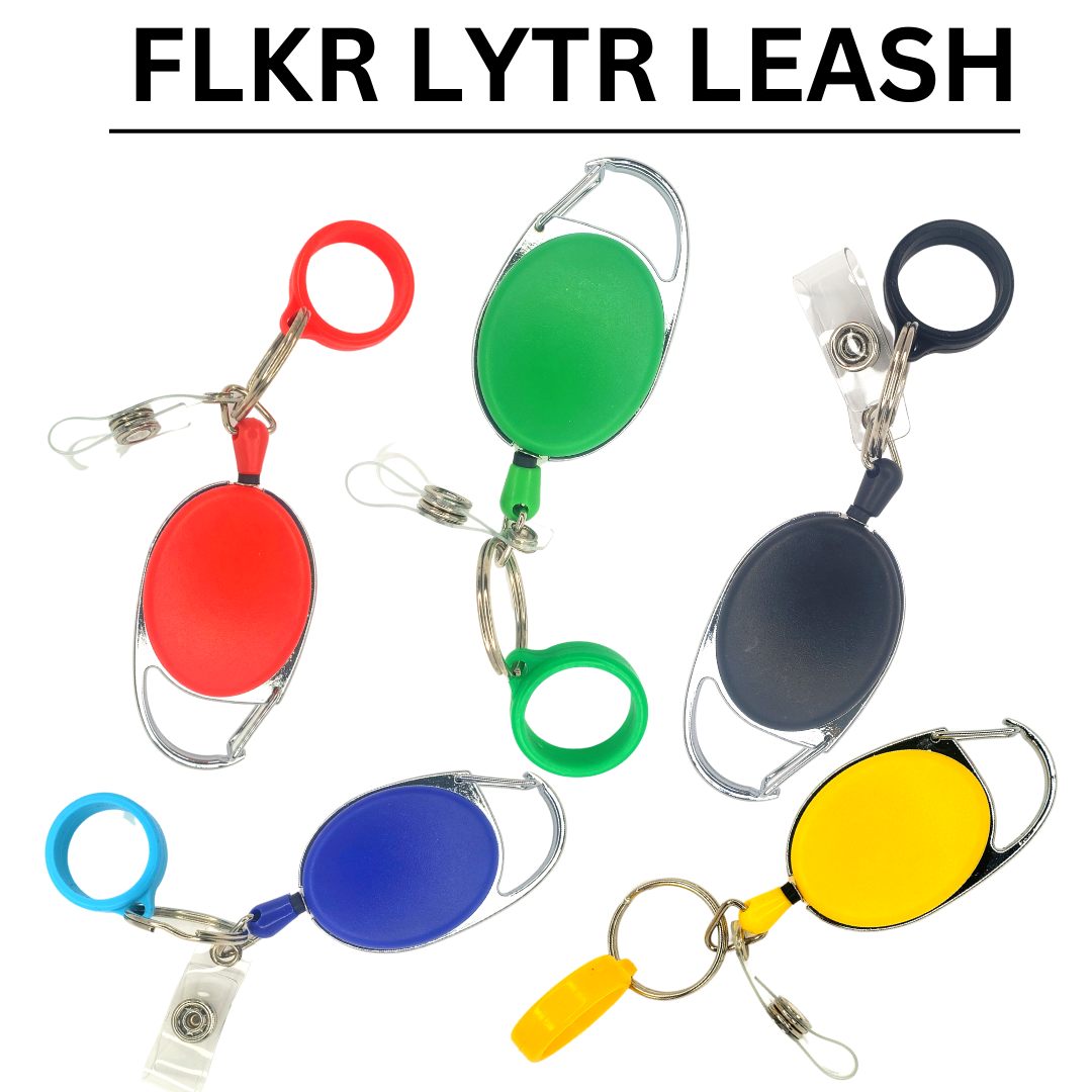 Keychain with reinforced retractable guide for FLKR LYTR with Premium Clip