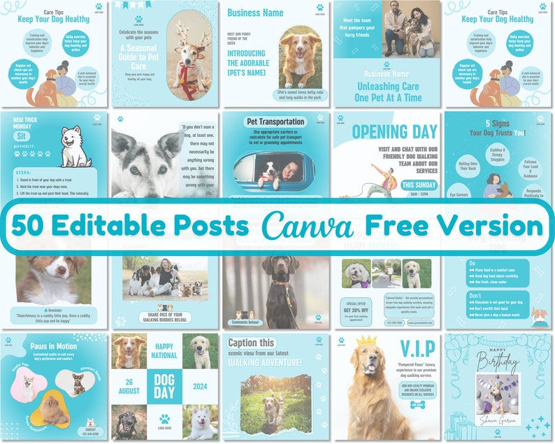 Thumbnail: sample selection of 50 editable instagram posts