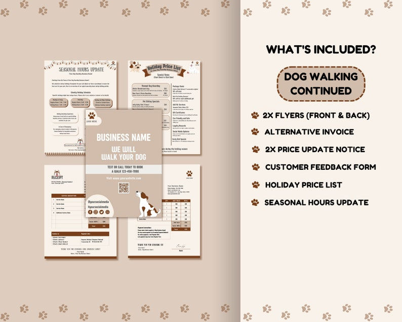 Thumbnail: Dog Walking Ultimate Business Pack - Brown