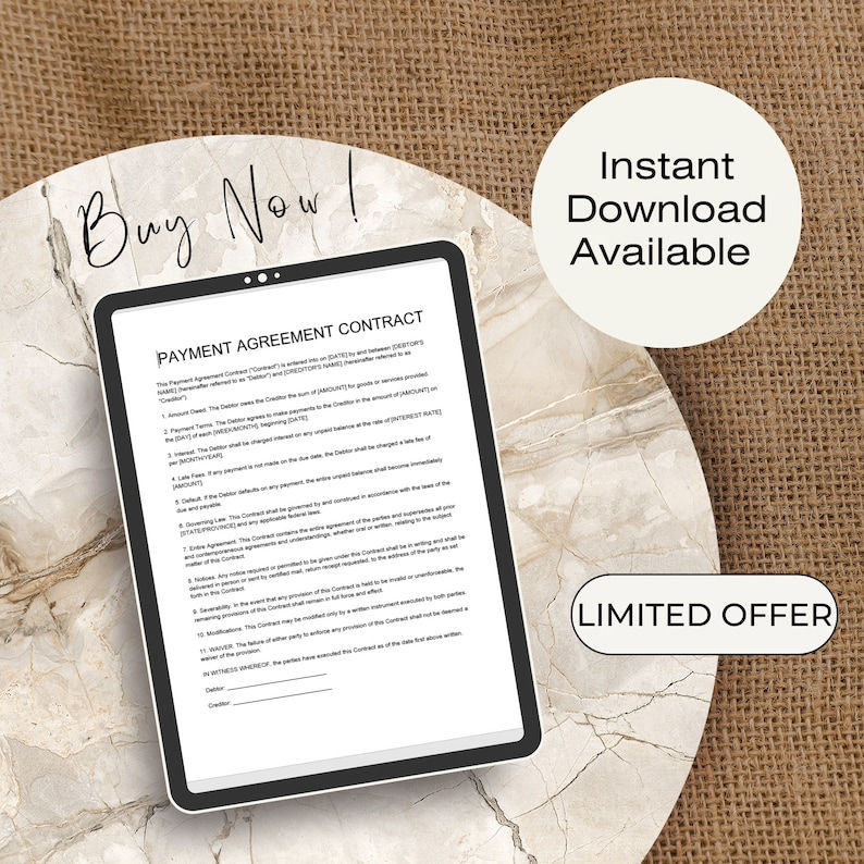Thumbnail: Payment Agreement Word Doc