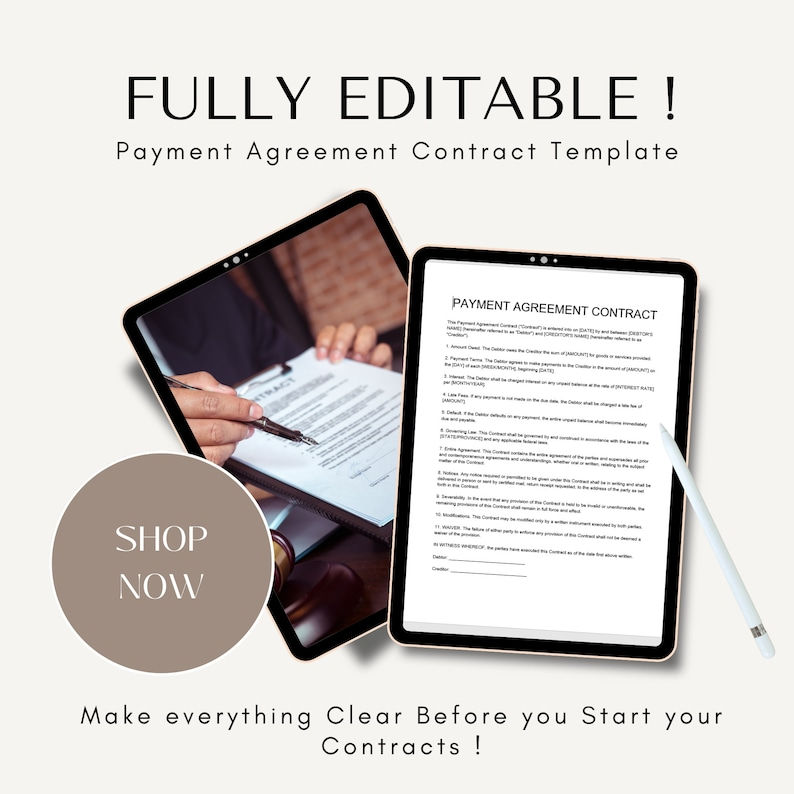 Thumbnail: Payment Agreement Word Doc