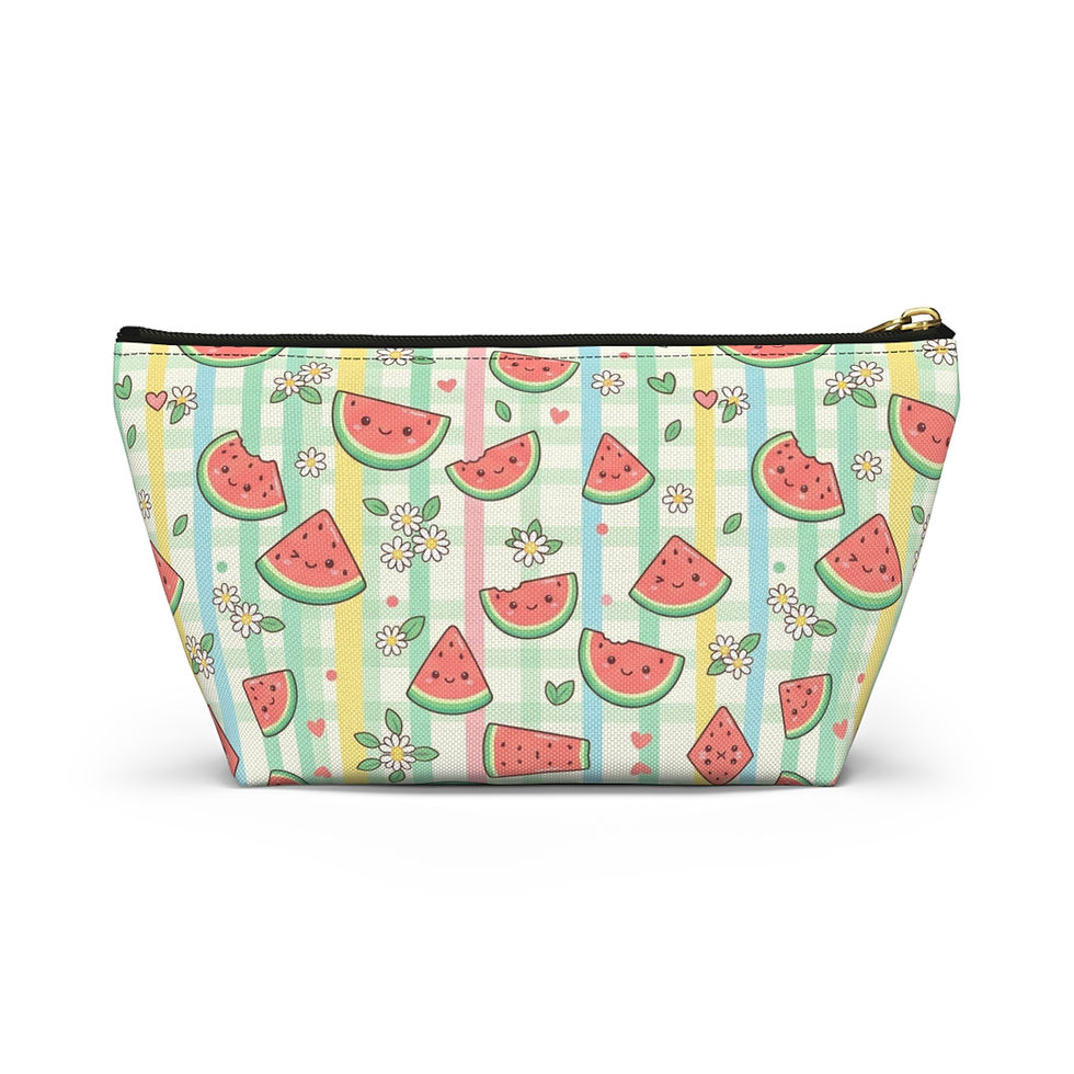 Hình thu nhỏ: Watermelon Daisy Pattern Accessory Pouch