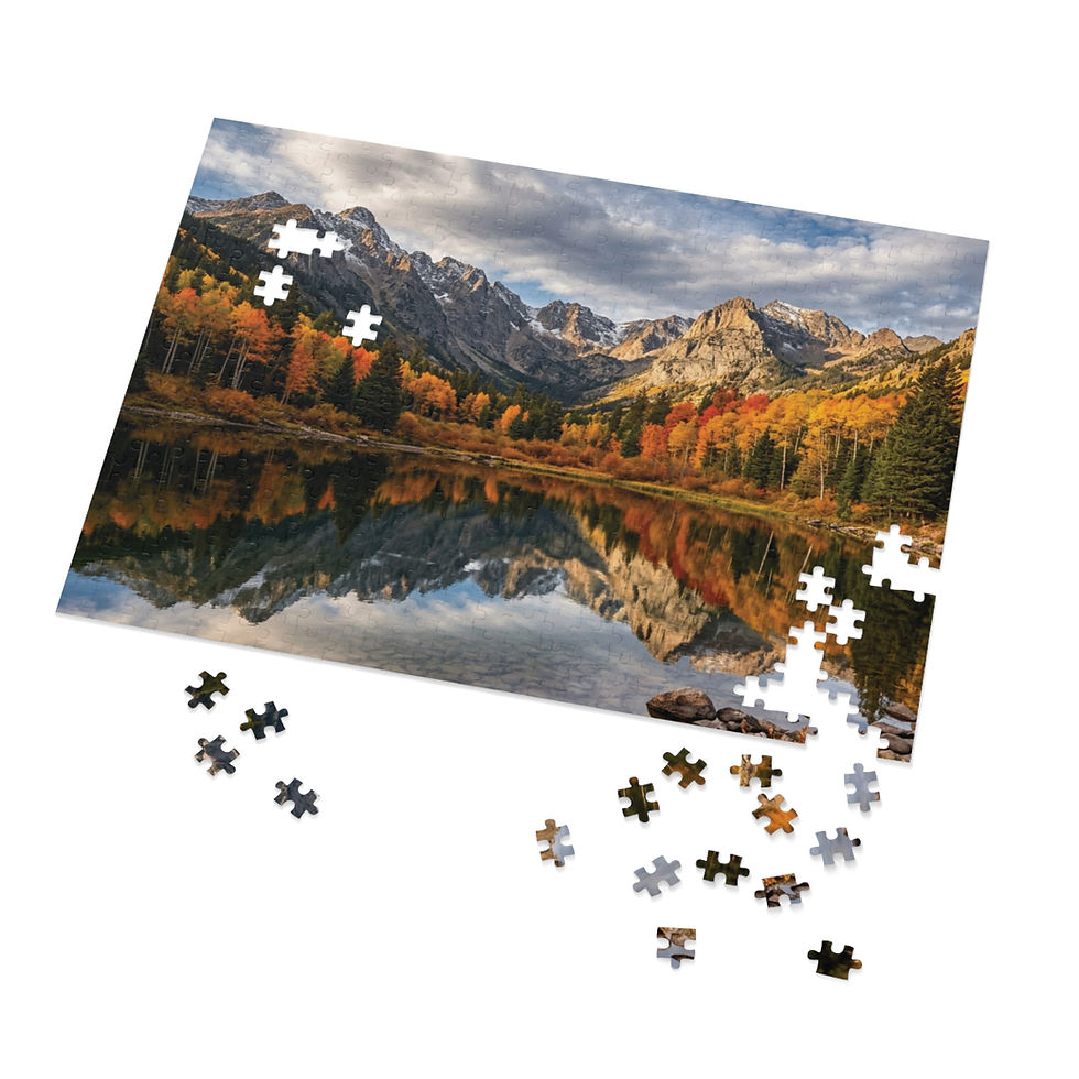 Hình thu nhỏ: Autumn Mountain Lake Jigsaw Puzzle (with Tin) - 500-Piece Scenic Puzzle Gift