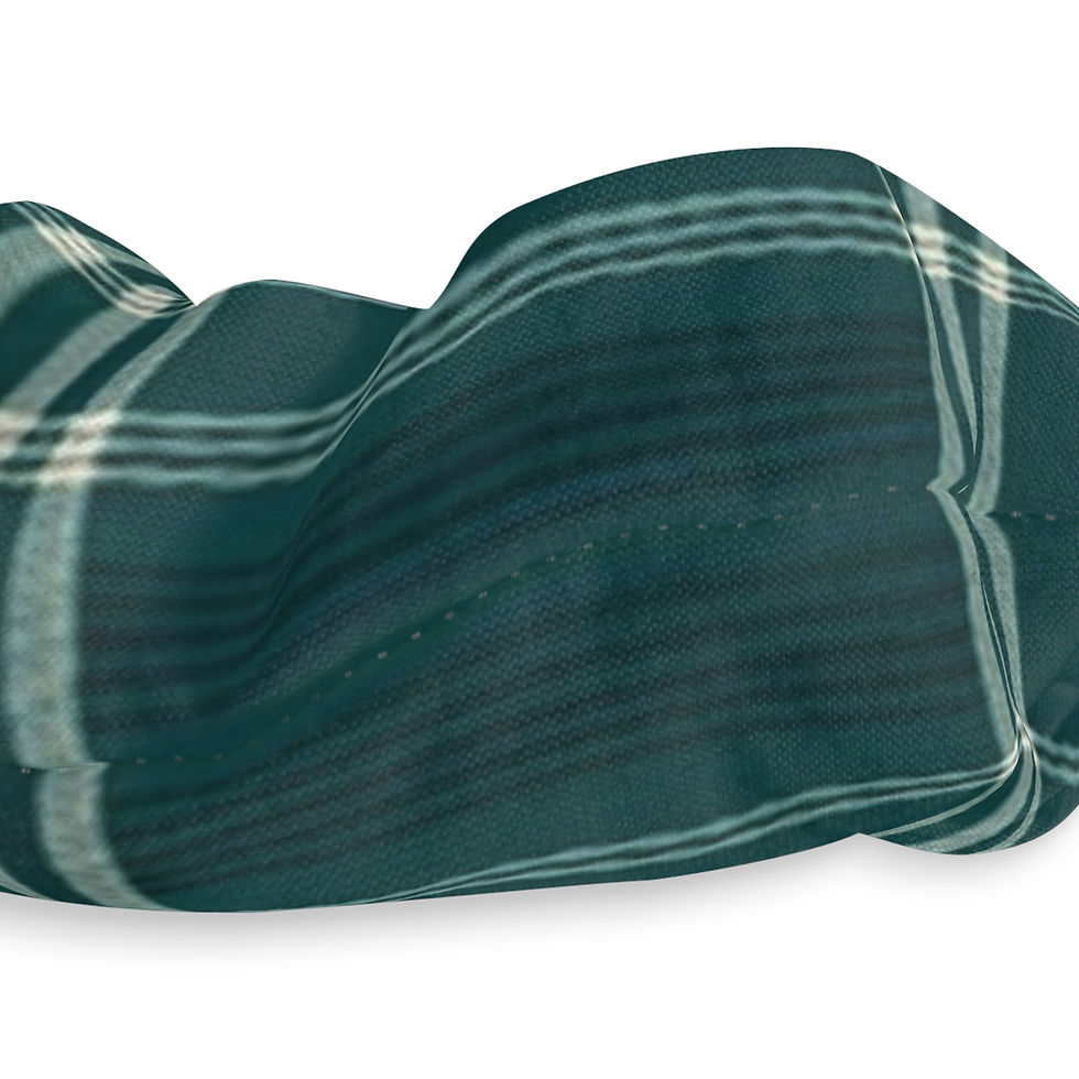 Thumbnail: Green Plaid Scrunchie — Cozy Tartan Hair Tie