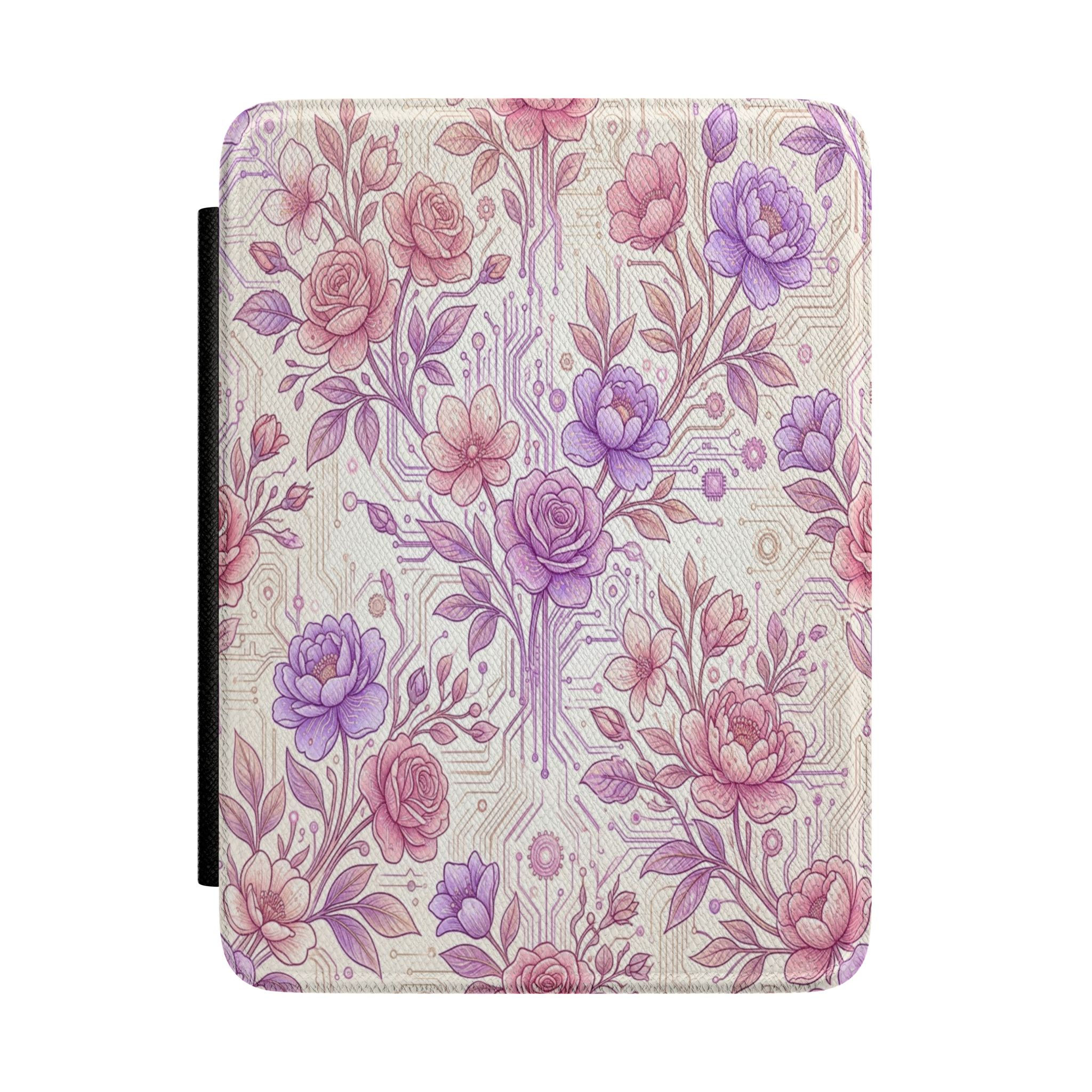 Floral Bouquet Kindle Case — Pastel Pink & Lavender Protective E-Reader Cover