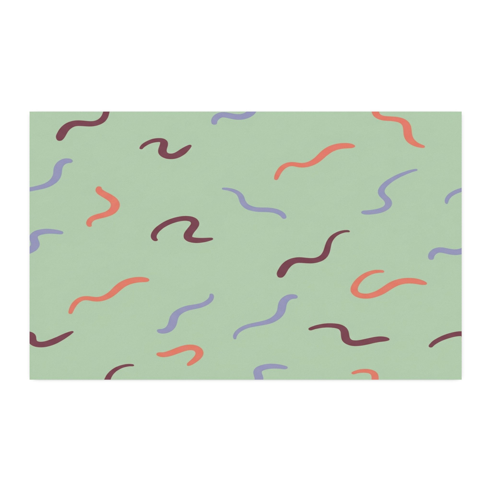 Cotton Twill Fabric by the Yard — Pastel Confetti Squiggle Print