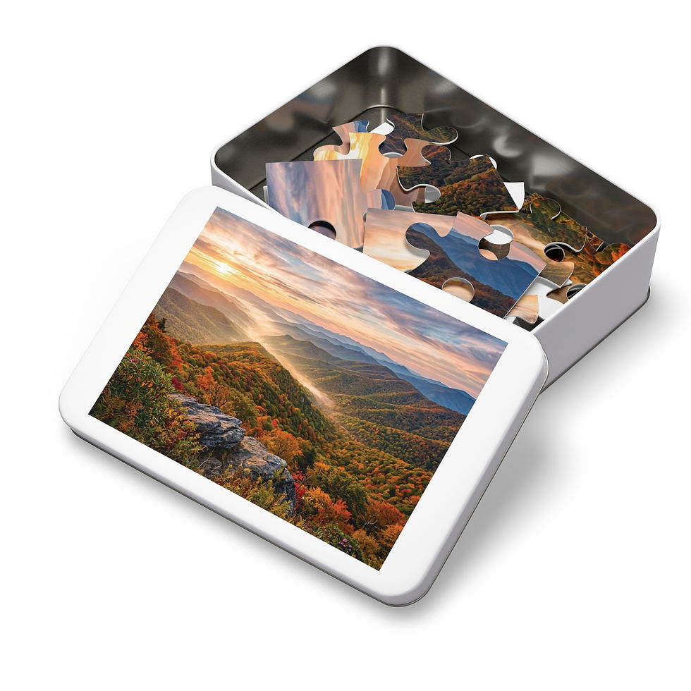 Hình thu nhỏ: Scenic Mountain Sunrise Jigsaw Puzzle (with Tin)