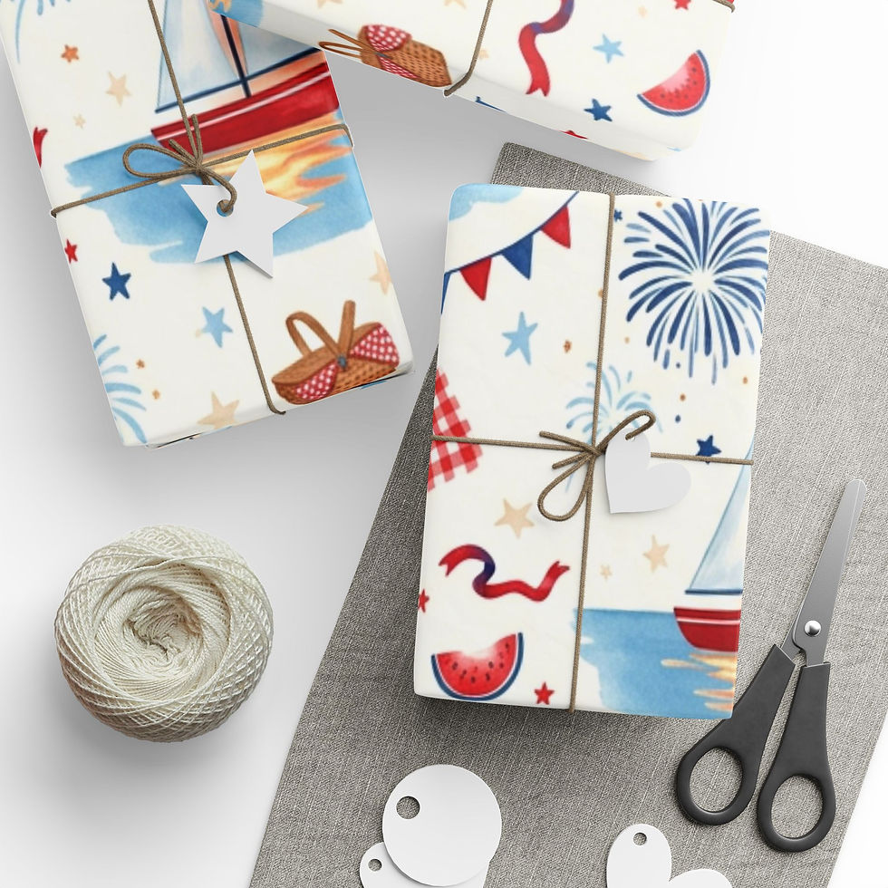 Hình thu nhỏ: Patriotic Picnic Wrapping Paper Roll