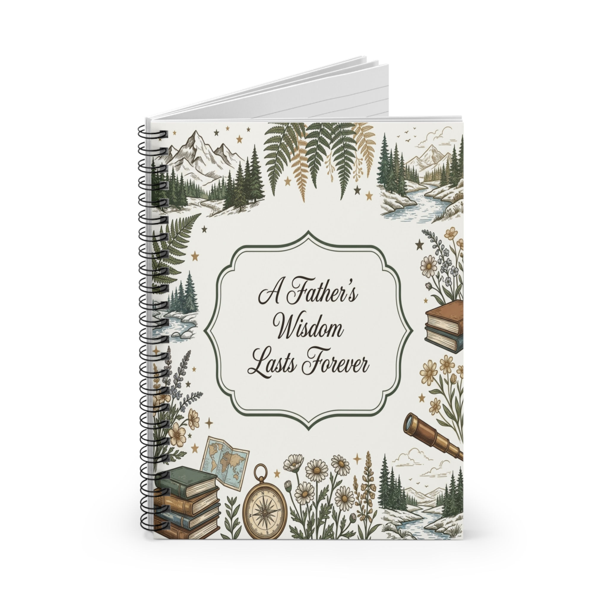 'A Father's Wisdom Lasts Forever' Ruled Journal
