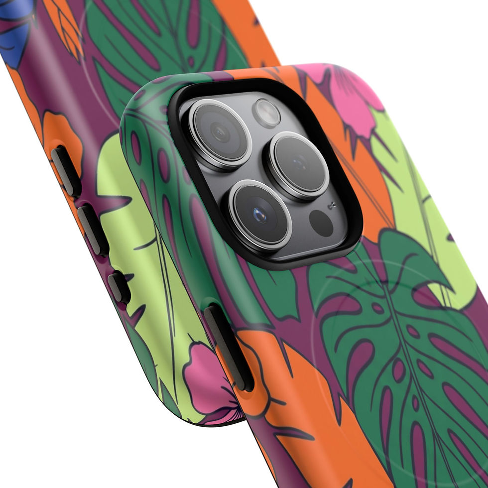 Thumbnail: Tropical Leaf Magnetic Phone Case — Colorful Jungle iPhone Cover