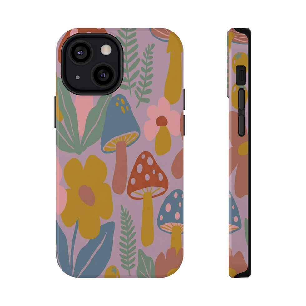 Thumbnail: Floral Mushroom Impact-Resistant Phone Case