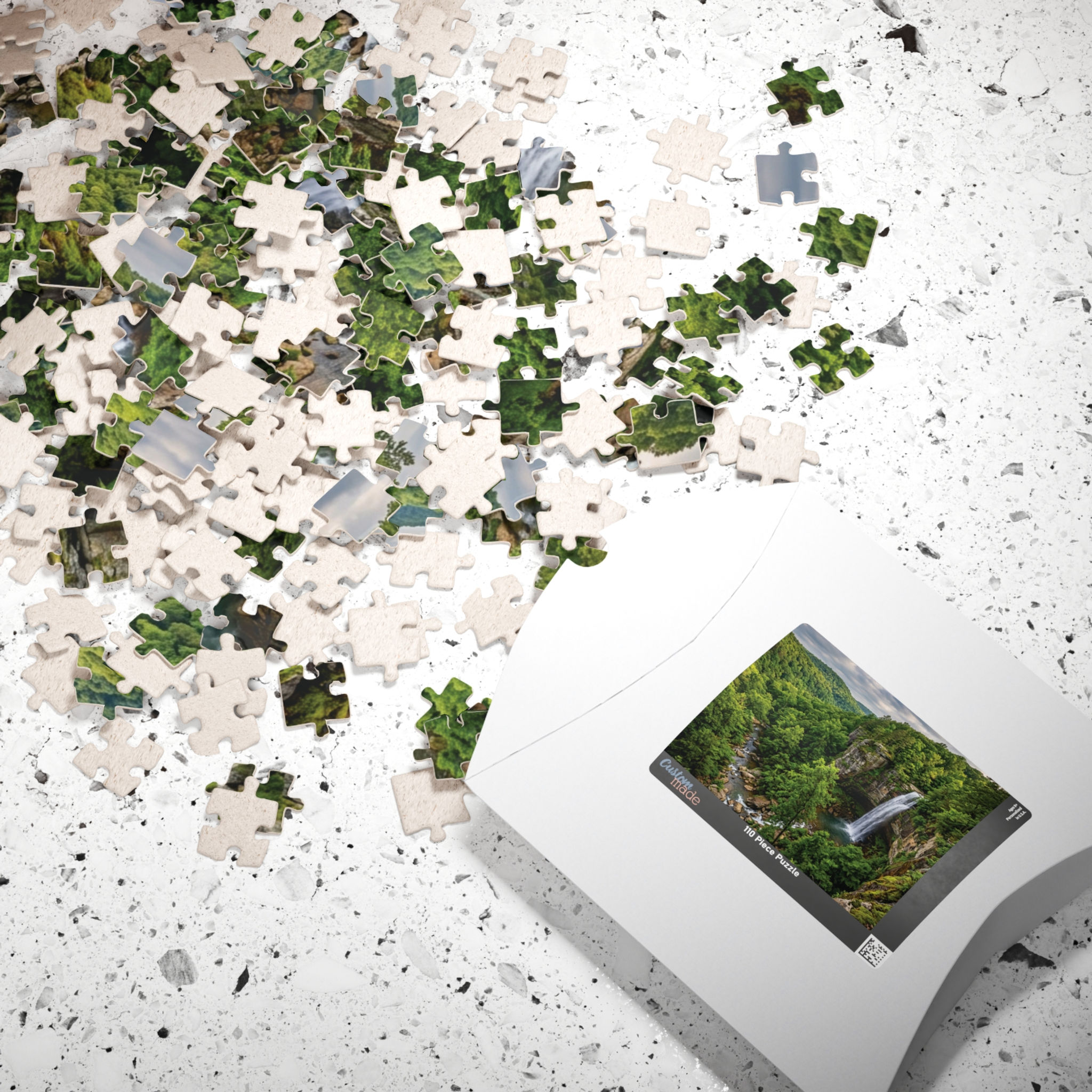 Waterfall Canyon Jigsaw Puzzle — Scenic Nature Puzzle (110/252/520/1014 pcs)