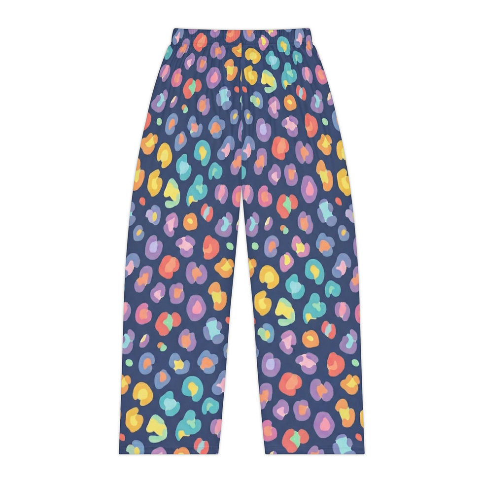 Hình thu nhỏ: Colorful Leopard Print Women’s Pajama Pants – Cozy Bright AOP Sleepwear