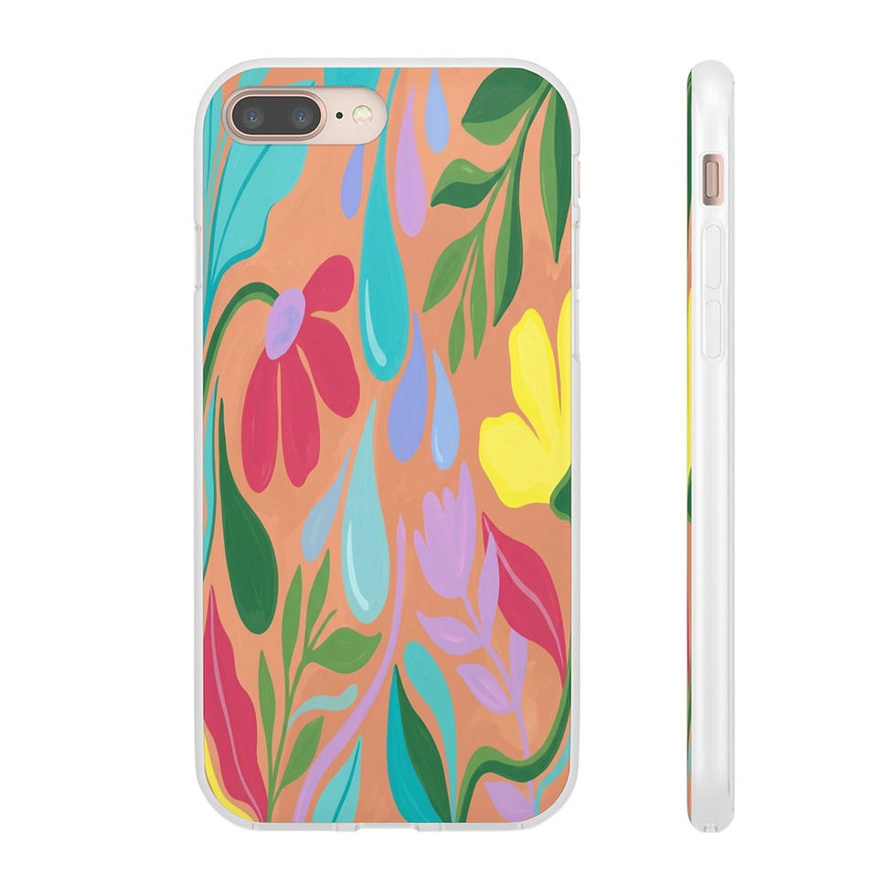 Thumbnail: Floral Watercolor Phone Case — Colorful Botanical Flexi Case