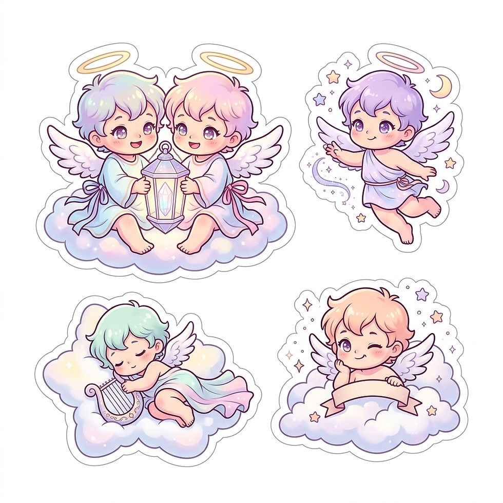 Thumbnail: Baby Cherubs – Over 200+ Adorable Angel-Themed Digital Stickers