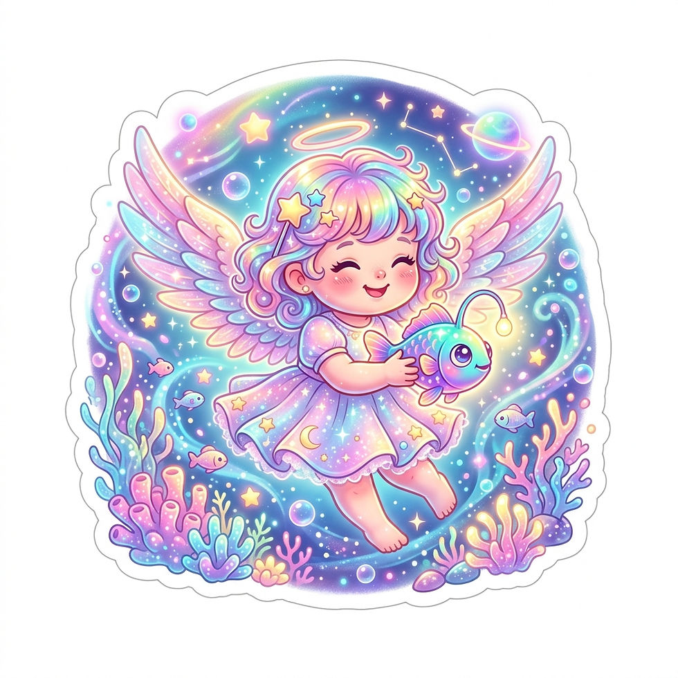 Hình thu nhỏ: Cloudy Angels 50+ Digital Download Stickers 
