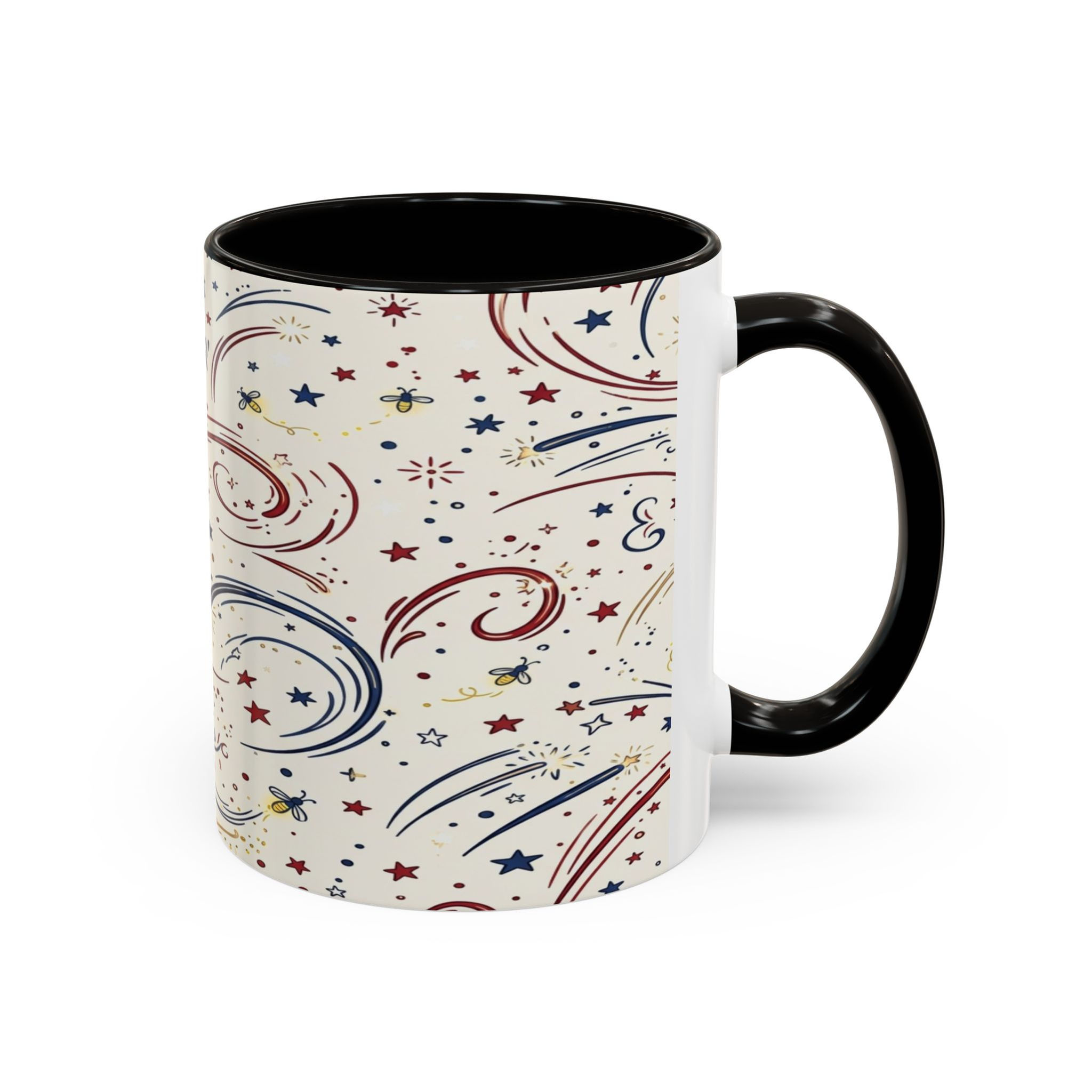Fireworks Swirl Coffee Mug — Patriotic Confetti 11oz/15oz