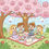 Thumbnail: Four cartoon children picnic under a pink flowering tree with cupcakes.