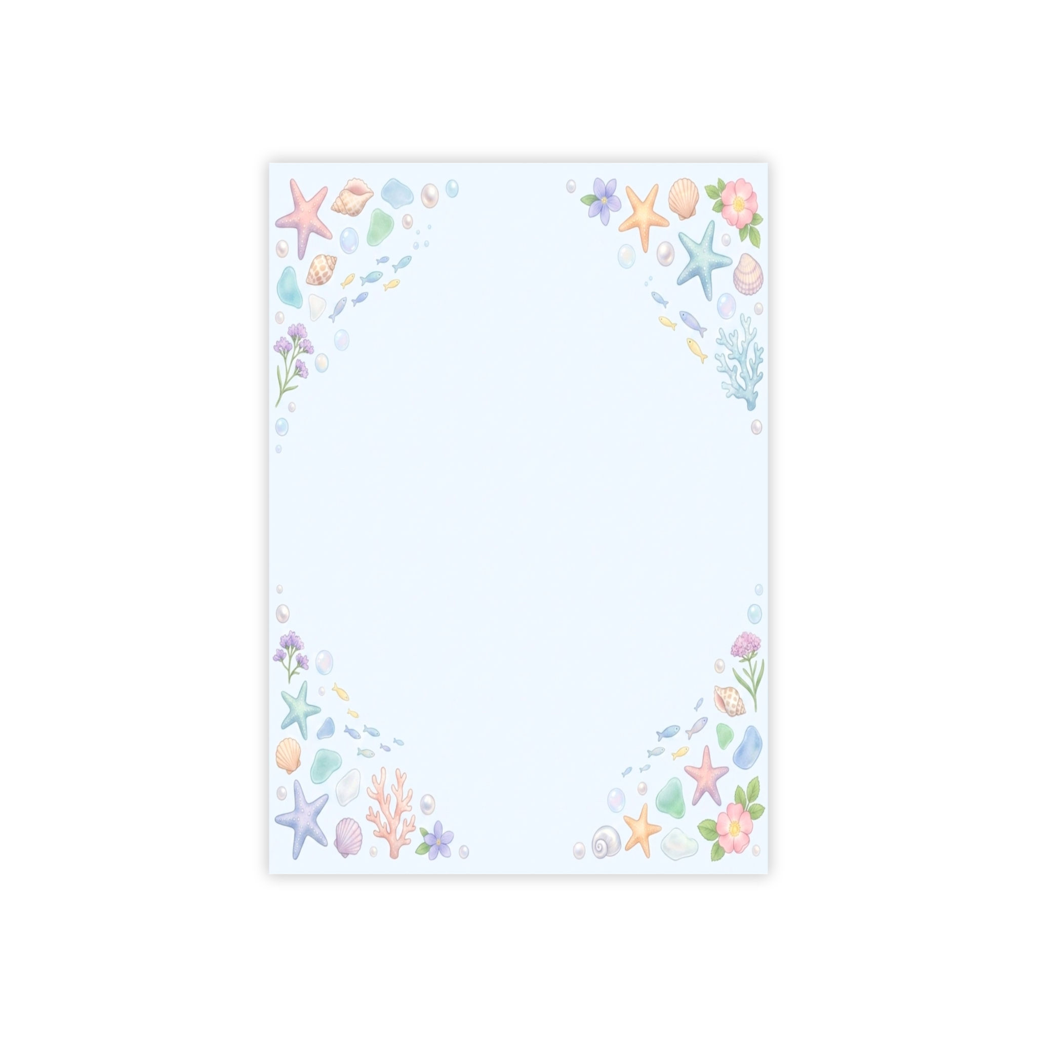 Coastal Floral Sticky Notes for Beachy To-Do Lists & Gifts 4''x 6''