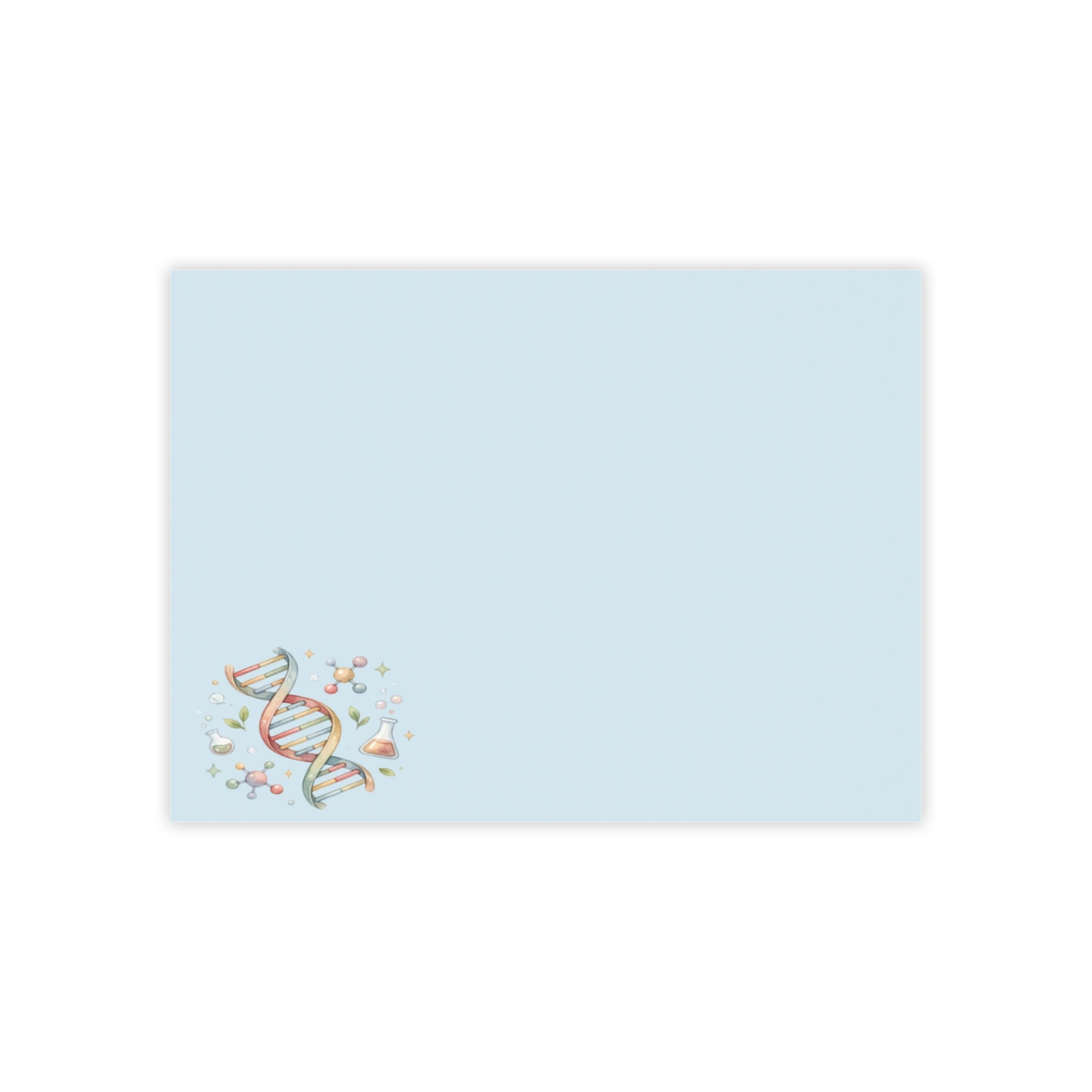 DNA Floral Post-it Note Pad - Science Themed Sticky Notes 4''x 3''