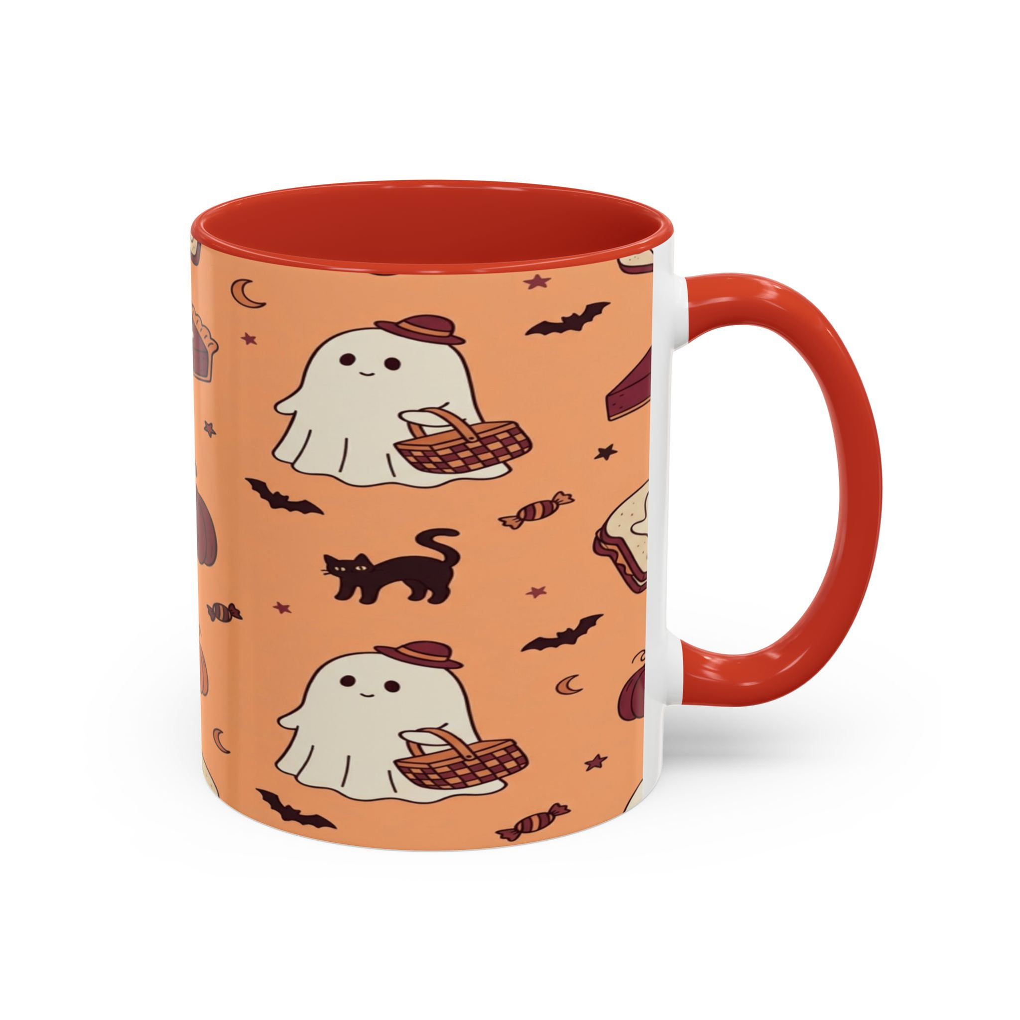 Coffee Mug — Cute Pumpkin Pie & Trick-or-Treat Accent Mug