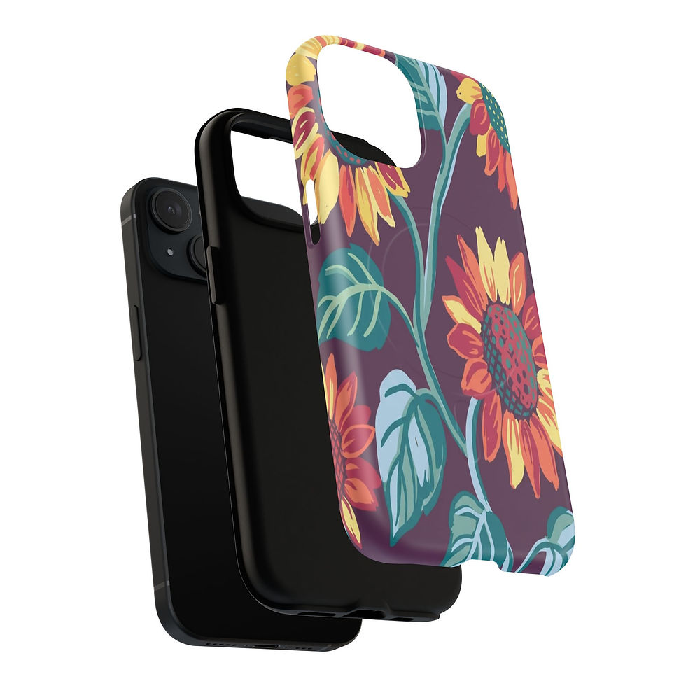 Thumbnail: Sunflower Vines Magnetic Phone Case — Protective Floral iPhone Cover