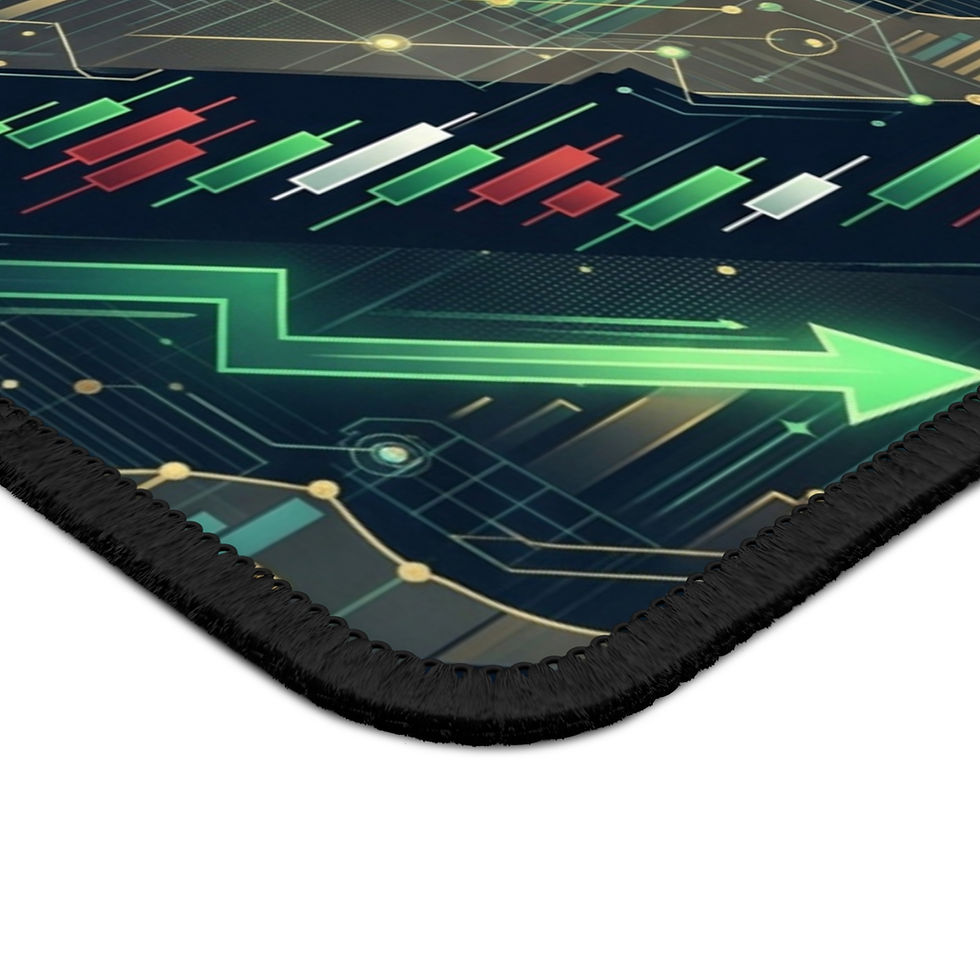 Thumbnail: Gaming Mouse Pad — Green Trading Chart Candlestick Design