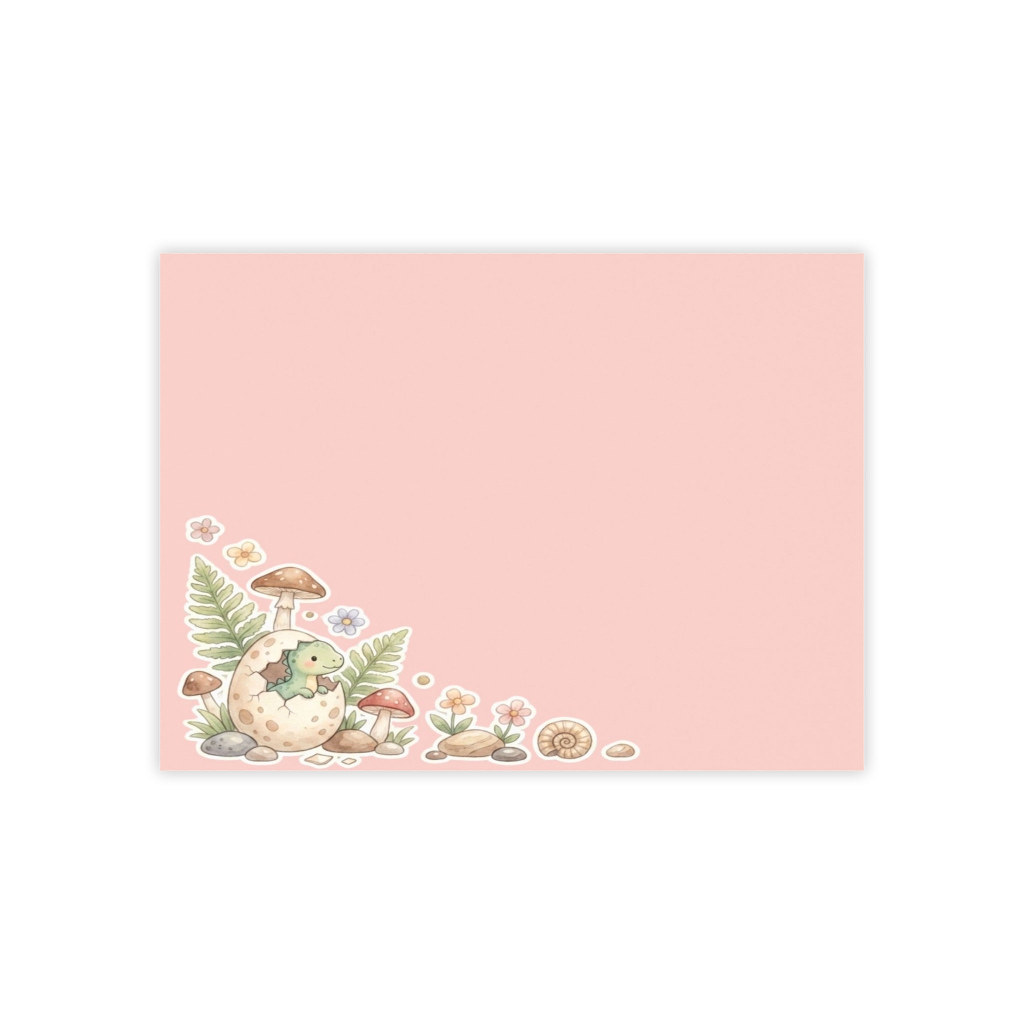 Pink Mushroom Bunny Post-it® Note Pads — Cute Floral Desk Sticky Notes 4''x 3''