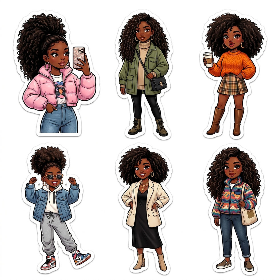 Thumbnail: Chocolate Curl Club 200+ Digital Download Stickers 