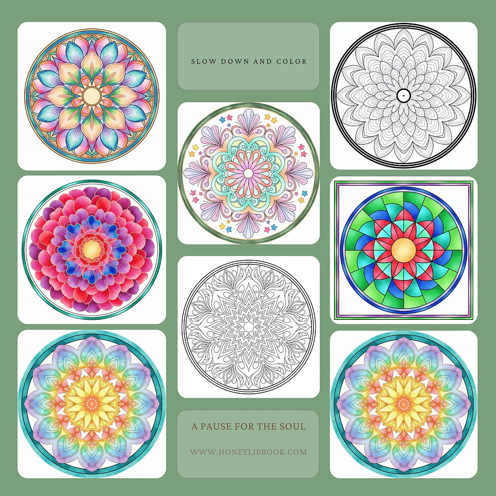 Hình thu nhỏ: LUMADRA-A Gentle Mandala Coloring Journey of Blooming Flowers. 