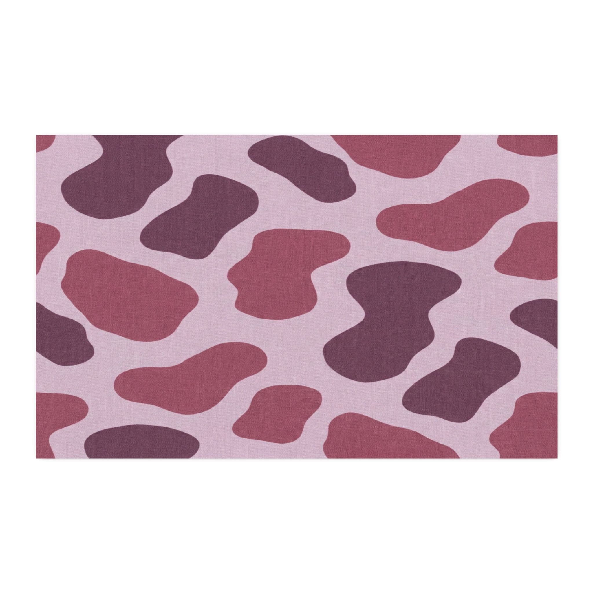 Pink Cowhide Print Cotton Twill Fabric by the Yard