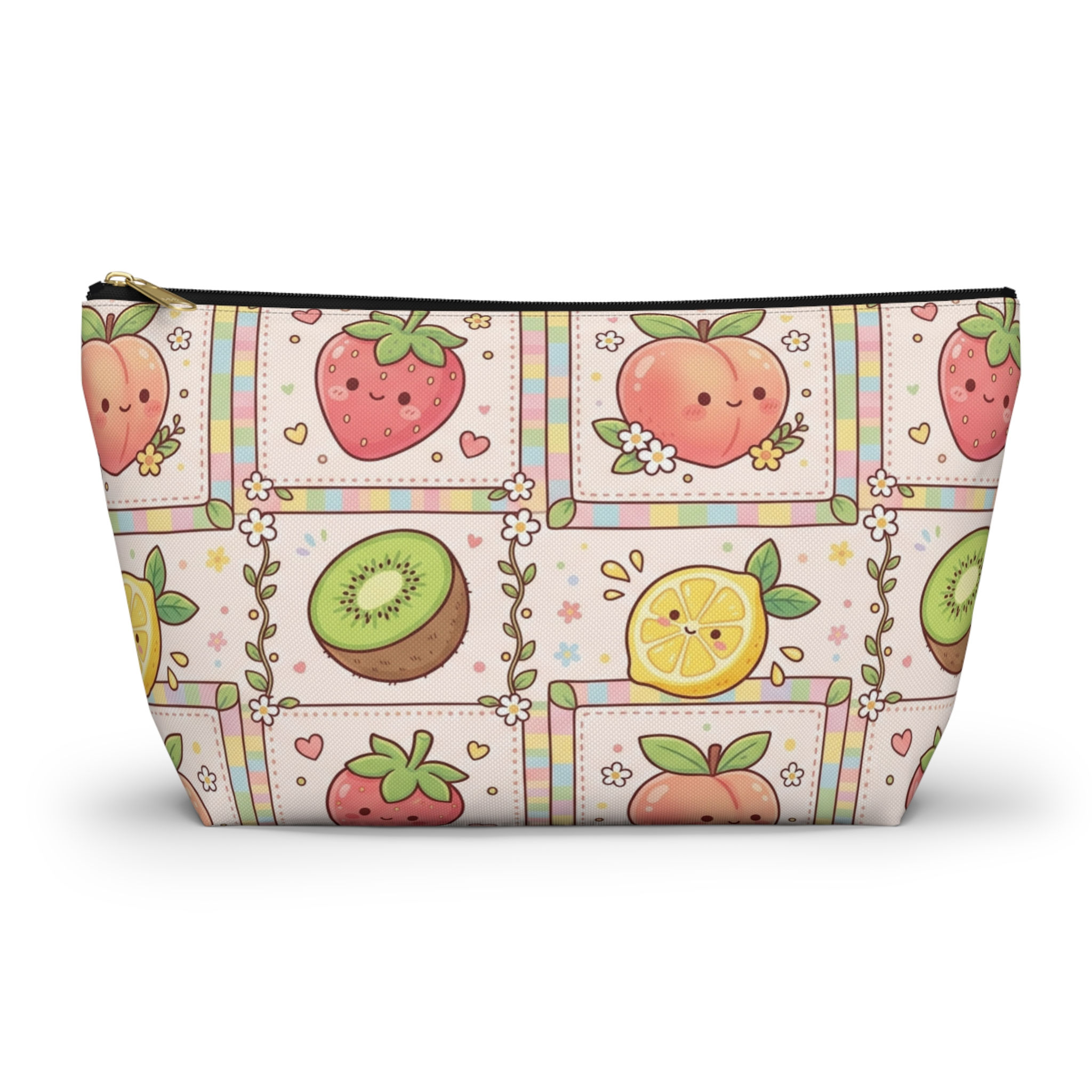 Kawaii Fruit Pattern Accessory Pouch | T-Bottom Cosmetic Bag