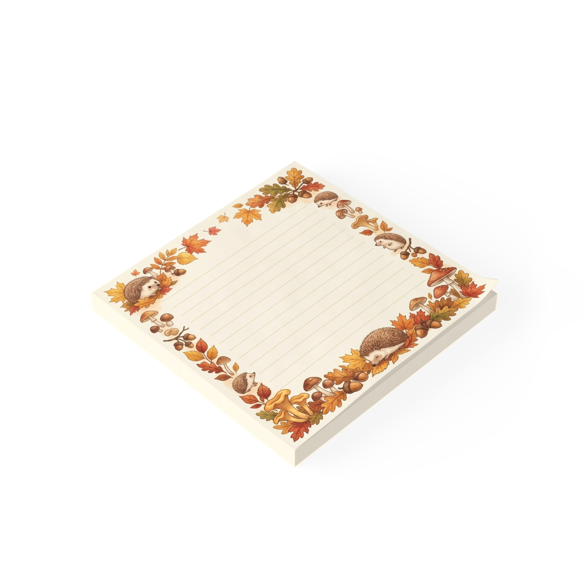 Autumn Hedgehog Lined Note Pad