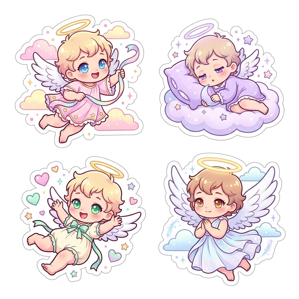 Baby Cherubs – Over 200+ Adorable Angel-Themed Digital Stickers