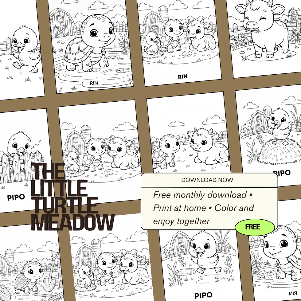 Hình thu nhỏ: The Little Turtle Meadow coloring pages download now free monthly print color