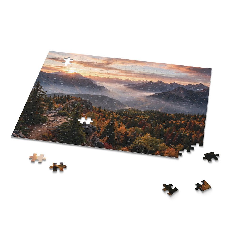 Hình thu nhỏ: Mountain Sunrise Scenic Puzzle — 120/252/500-Piece Jigsaw