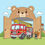 Thumbnail: Cartoon fire truck with elephant and squirrel firefighters ready for action.