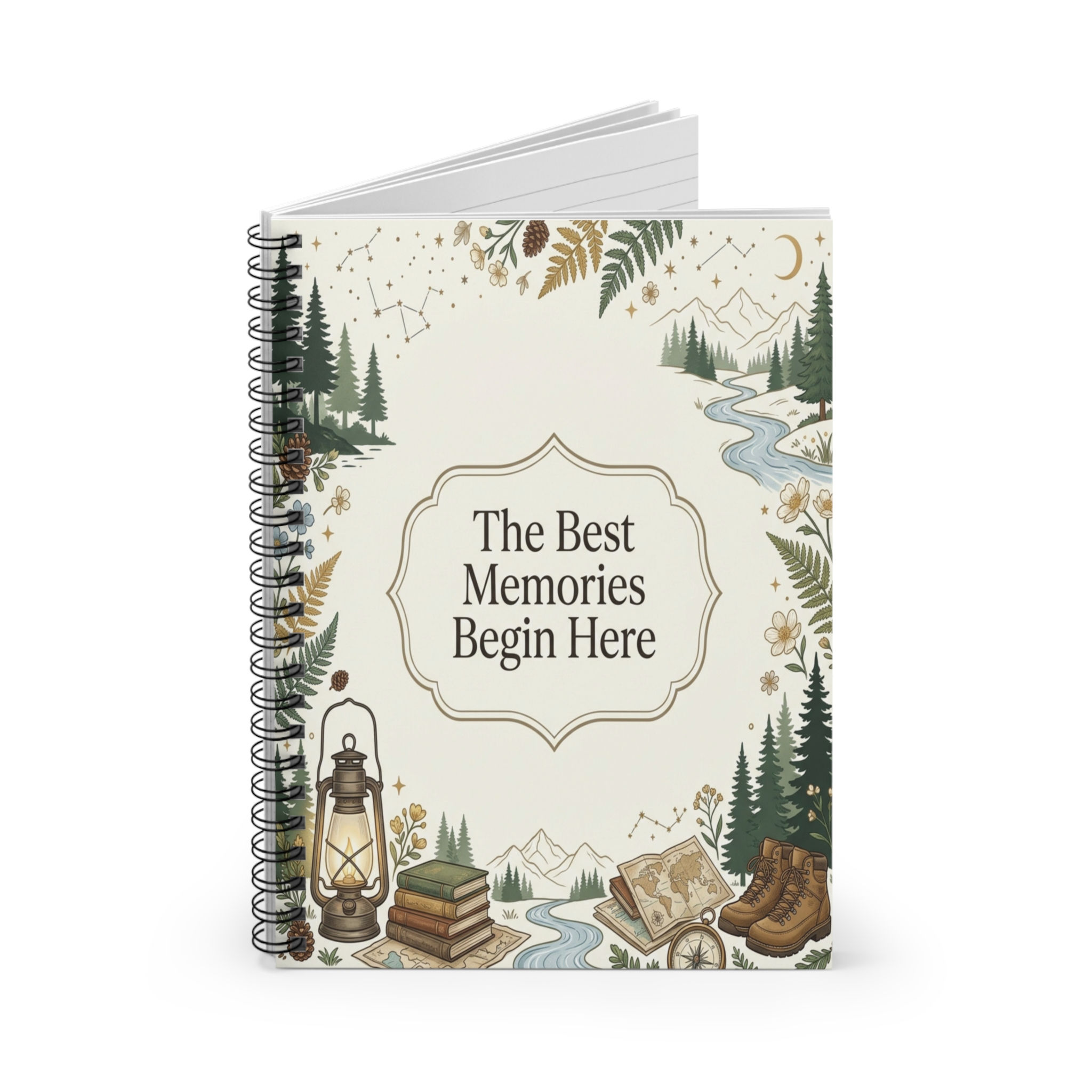 Ruled Notebook — "The Best Memories Begin Here" Adventure Journal