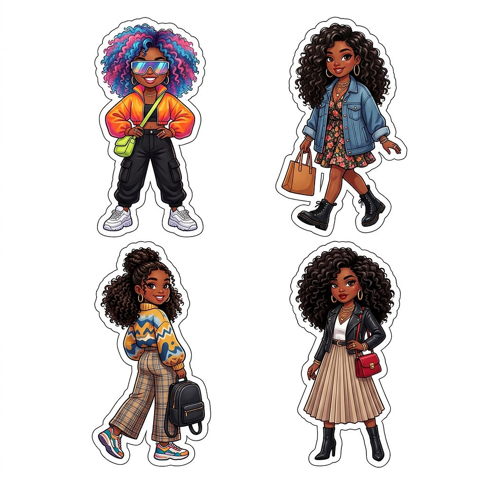 Thumbnail: Chocolate Curl Club 200+ Digital Download Stickers 