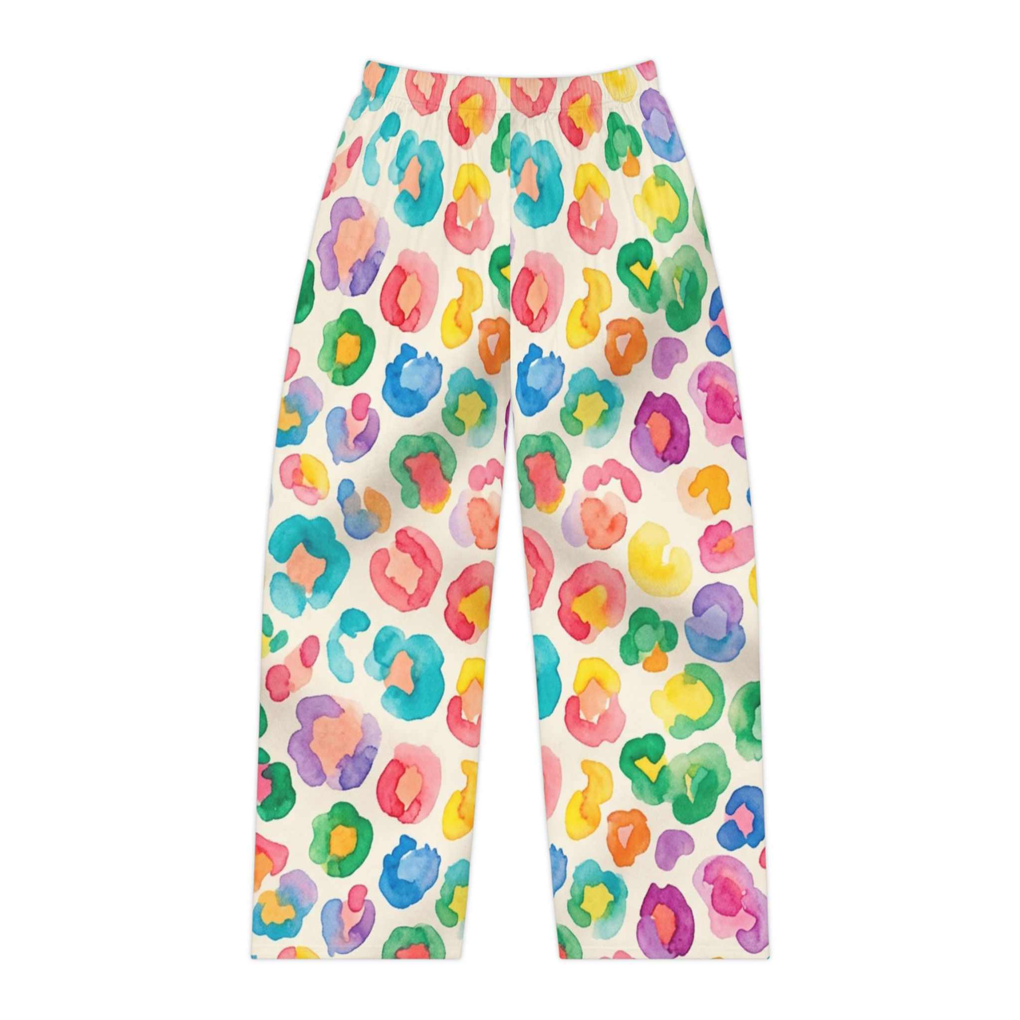 Colorful Watercolor Leopard Pajama Pants — Women's Cozy Sleepwear