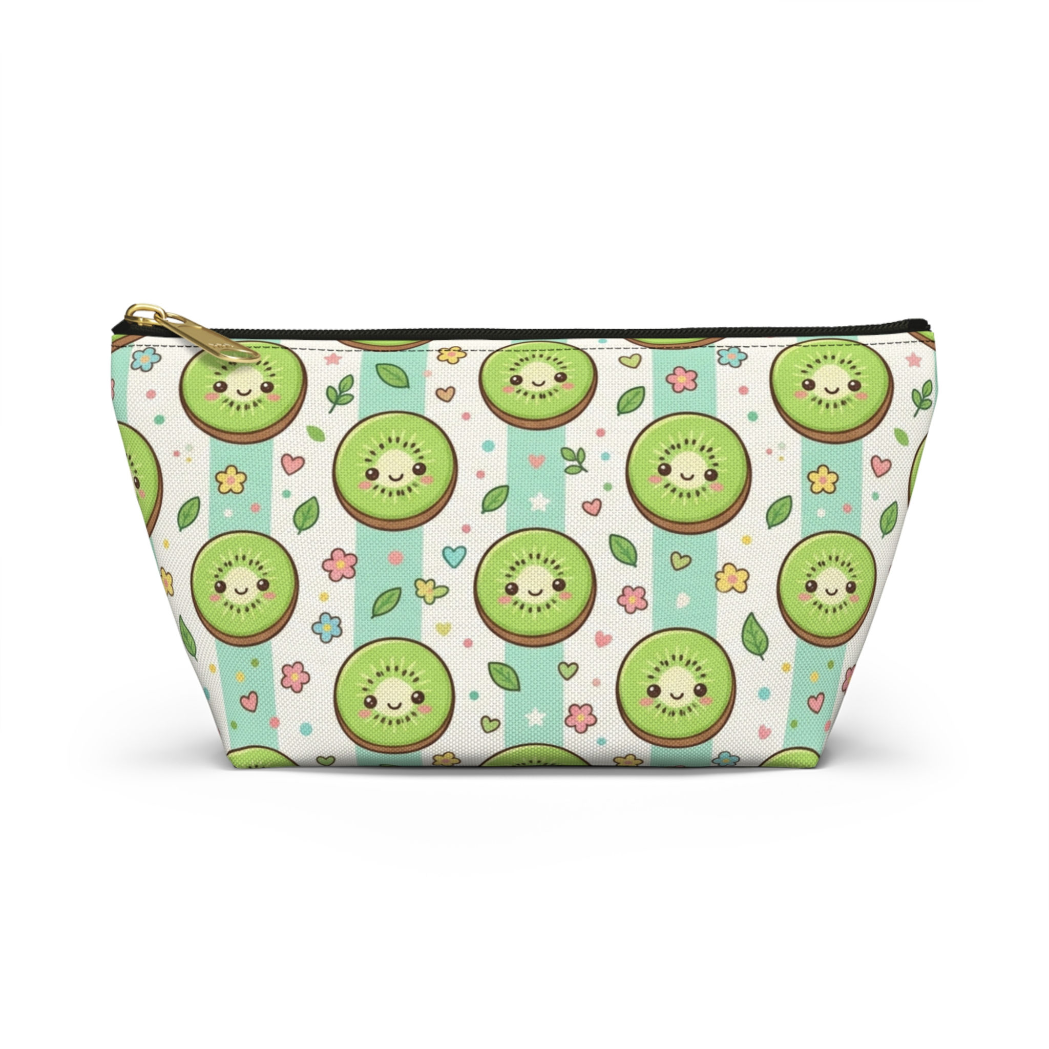 Kawaii Avocado Pattern Accessory Pouch | T-Bottom Makeup Bag