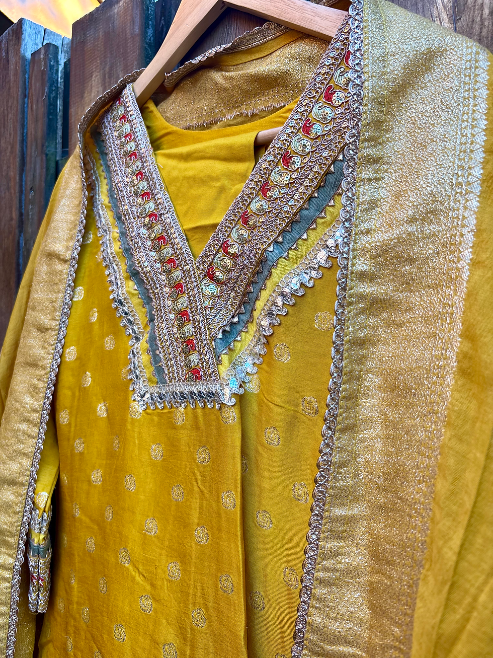 Thumbnail: Aabha - Yellow  Silk Banarasi