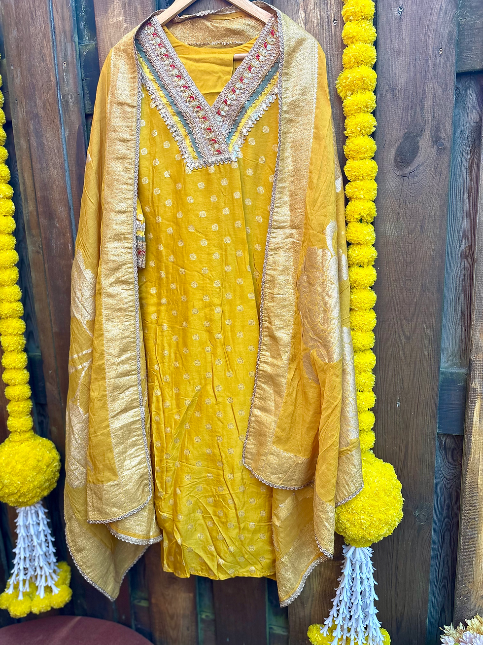Thumbnail: Aabha - Yellow  Silk Banarasi