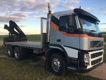 Volvo truck in paddock in Western Australian Wheatbelt