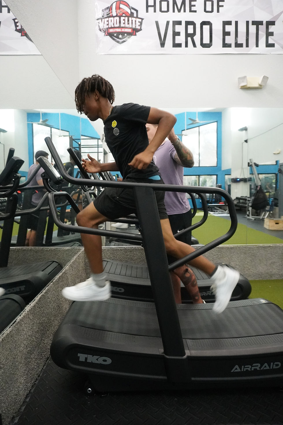 A student running on a treadmill at Vero Fitness, a gym in Vero Beach, Fl