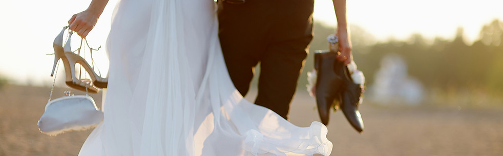 Bride and Groom on Beach