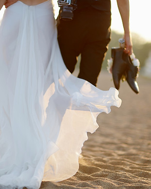 Bride and Groom on Beach
