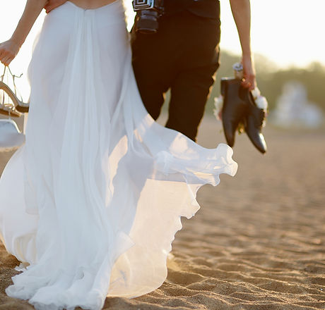 Bride and Groom on Beach